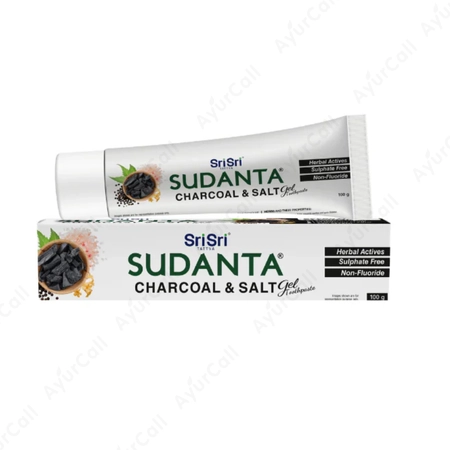 Sri Sri Sudanta Gel Toothpaste - Charcoal and Salt  -100  GM